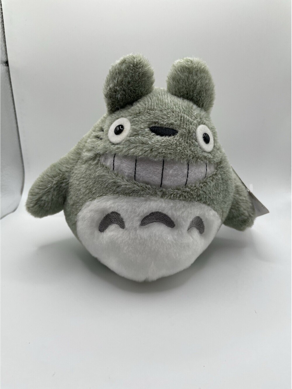 My Neighbor Totoro Plush Smiling Big Grin Gray White Studio Ghibli 6" NWT